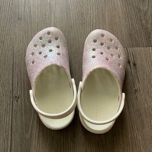 Girls glitter crocs